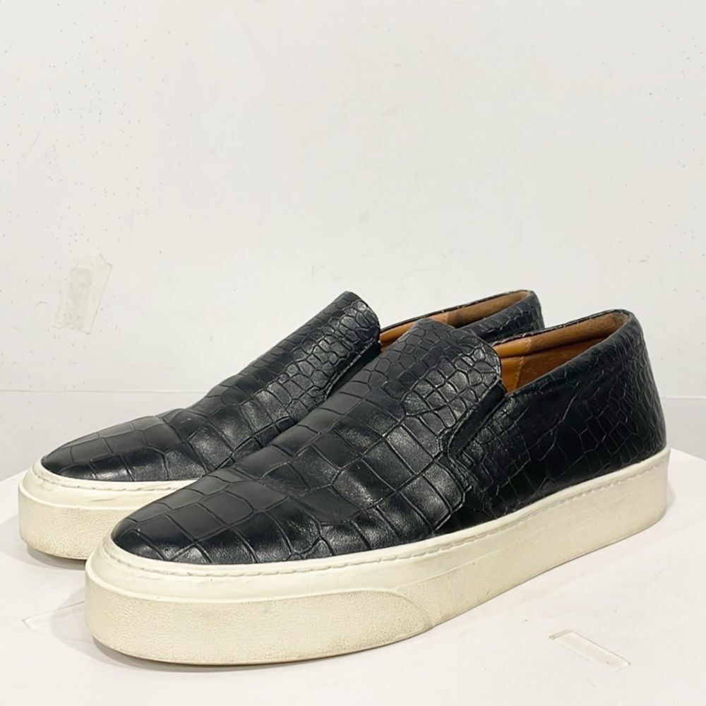 Andre Assous Danielle Genuine Leather Loafer Women Sz‎ 40 US 9.5 Black Slip On
